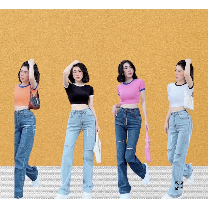 Áo thun croptop Trân Ali