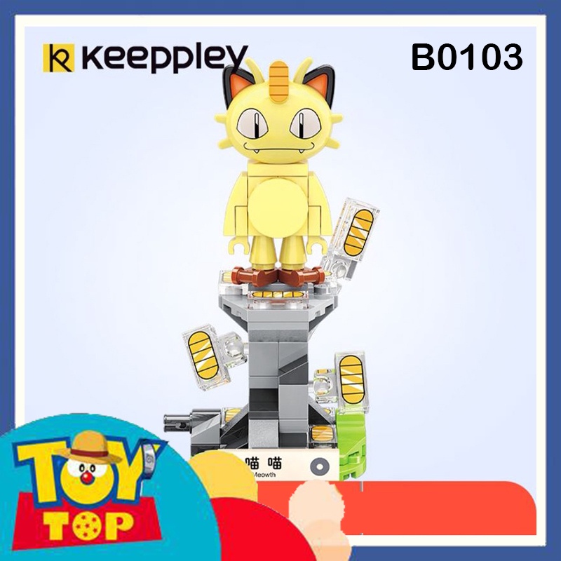 Đồ chơi lắp ráp Pokemon các mẫu Pikachu Eevee Meowth .. xếp hình Keeppley B0101 B0102 B0103