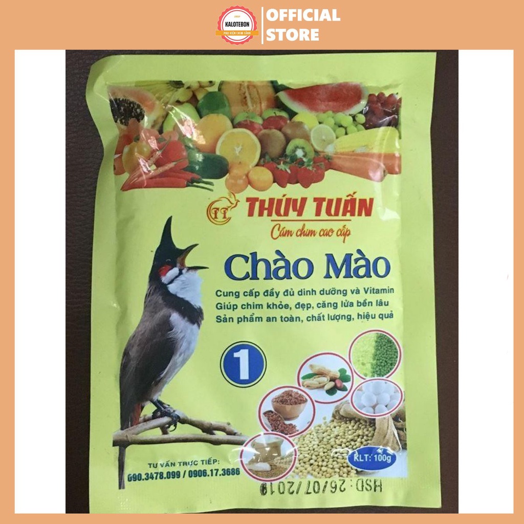 Cám chim chào mào Thúy Tuấn số 1 cao cấp chất lượng 100gram Phụ Kiện KaLoTeBon