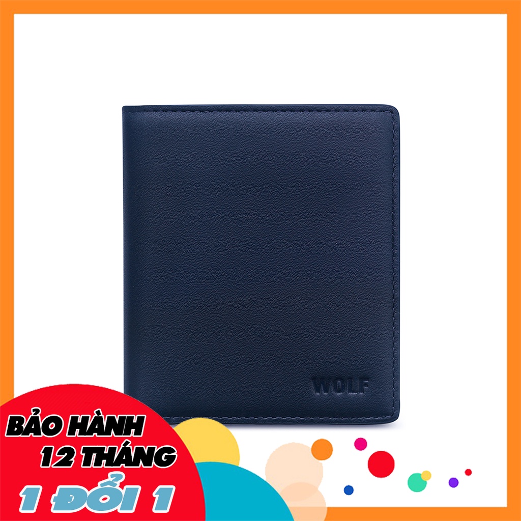 Ví nam da bò Pullup B101 cao cấp Sky Wolf bò da thật full hộp làm quà tặng bảo hành 12 tháng
