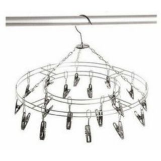 Móc chùm inox 20 kẹp (móc tròn)
