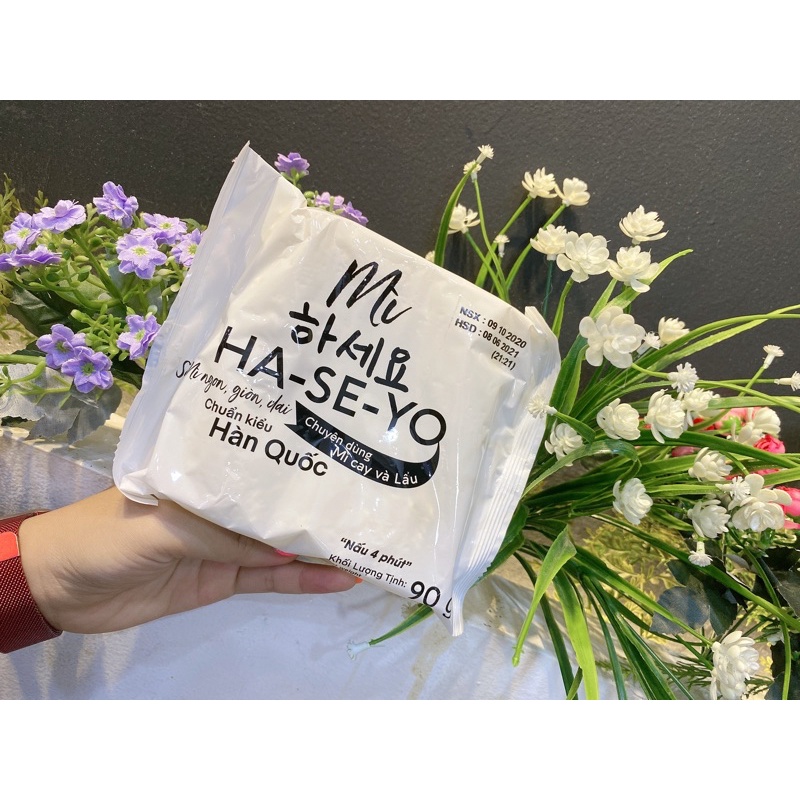 [ NHII KOREA] Mì Không Gia Vị Haseyo 90gr. Sợi Mì Chuẩn Ngon Hàn Quốc