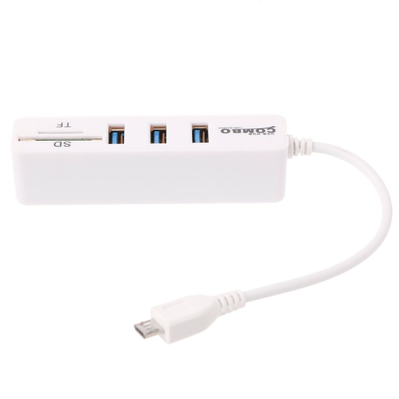 Bộ Chia 3 Cổng USB 2.0 Đọc Thẻ TF / SD Tốc Độ Cao Cho Máy Tính