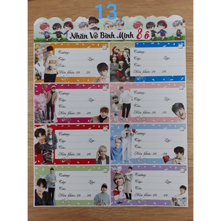 🍒 Nhãn vở BTS (16-24 nhãn/ xấp)