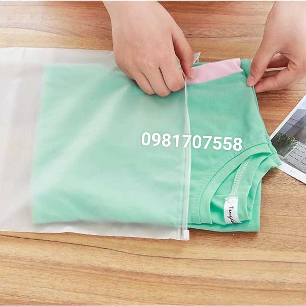 Túi zip đựng quần áo [GIÁ RẺ NHẤT] túi zip lụa mờ loại 1