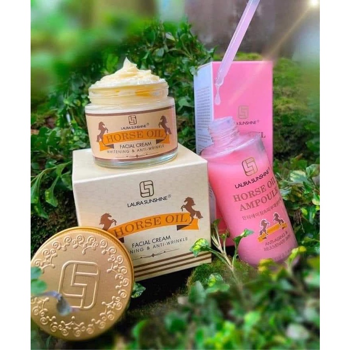 Kem dưỡng tái tạo da Dầu Ngựa HORSE OIL FACIAL CREAM Laura Sunshine  70gr