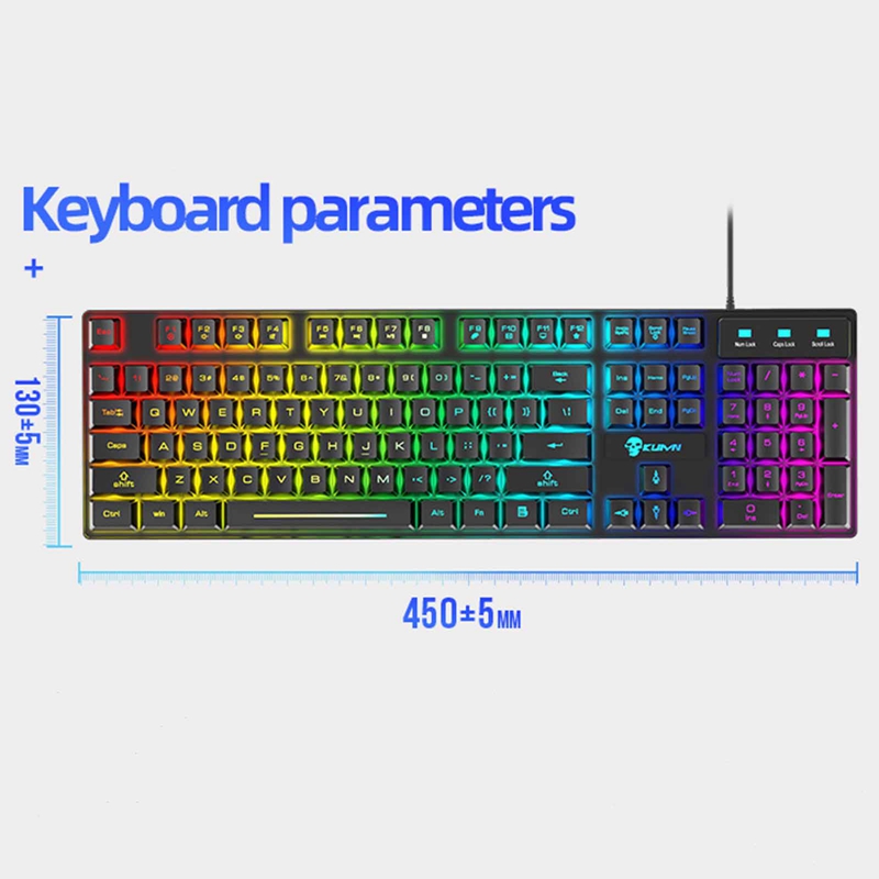 Bộ Bàn Phím Và Chuột Dạ Quang Chơi Game Chuyên Dụng