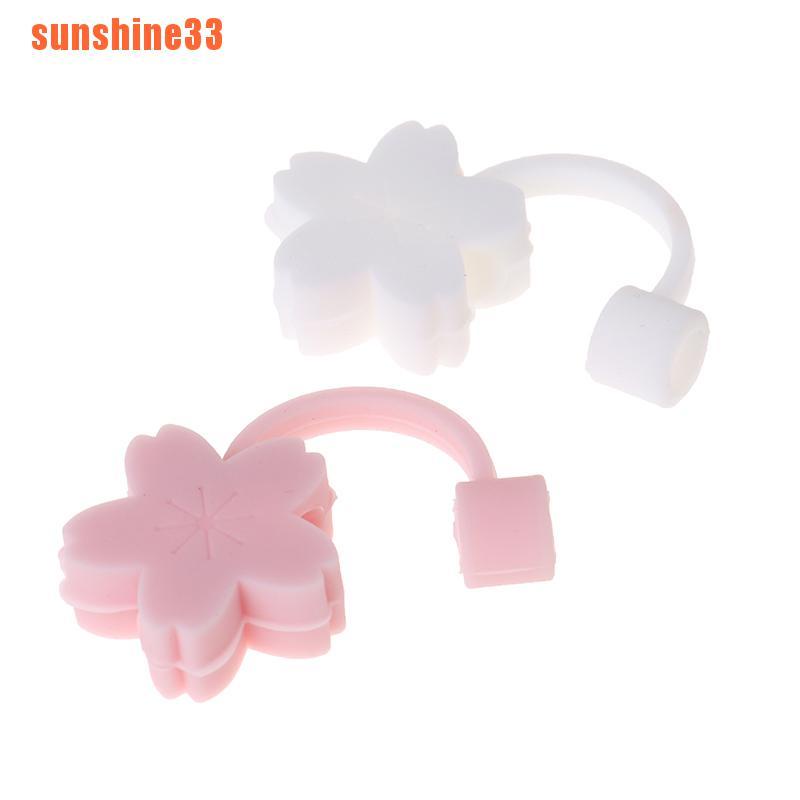 Creative Cherry Cloud Silicone Straw Plug Reusable Drinking Dust Cap Tips