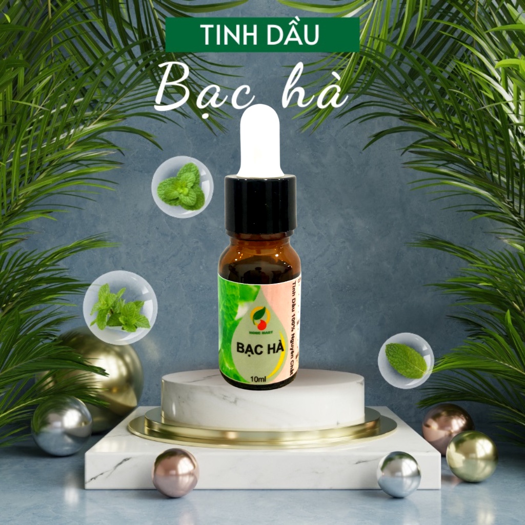 Tinh dầu Bạc Hà thiên nhiên nguyên chất Chai 10 ml Giúp Thơm Phòng Khử Khuẩn