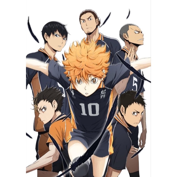 comảnh poster haikyuu 3-6 ảnh a4 vua bóng truyền/ tranh dán anime haikyuu