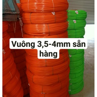 Cước cắt cỏ vuông, tròn nhiều màu, 30 mét, size 3mm, 3,5mm, 4mm, .Sợi cước mềm,bóng đẹp, nuôi hàu, cắt cỏ, dây buộc..