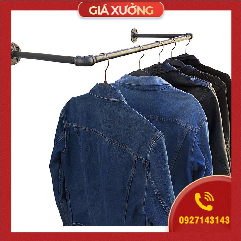Kệ ống nước kim giá treo đồ 25x100cm, chất liệu ống nước trang trí nhà, quán cafe đẹp độc lạ