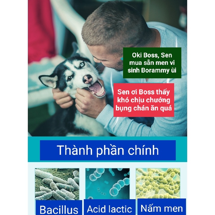 Men vi sinh cho chó mèo Borammy Probiotics gói 5g - Men tiêu hóa cho chó mèo