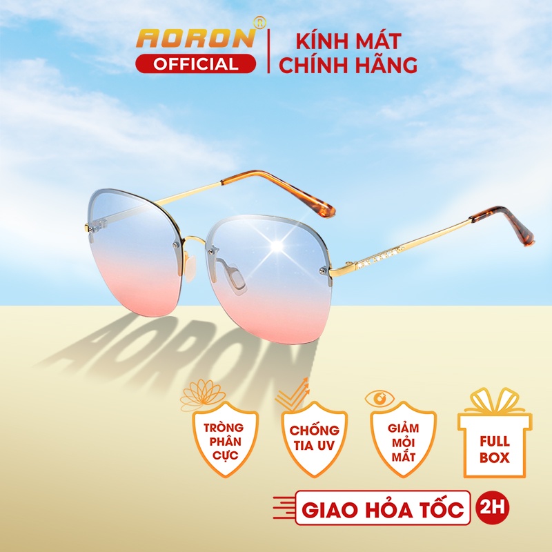 Kính mát nữ Tròng phân cực chống chói chống lóa màu Gradient mới nhất mùa hè AK027 - AORON