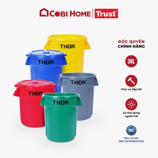 Thùng nhựa tròn thùng nhựa đa năng chịu lực TRUST 38L, 75L, 121L, 166L, 208L phân phối chính hãng bởi Cobi Home