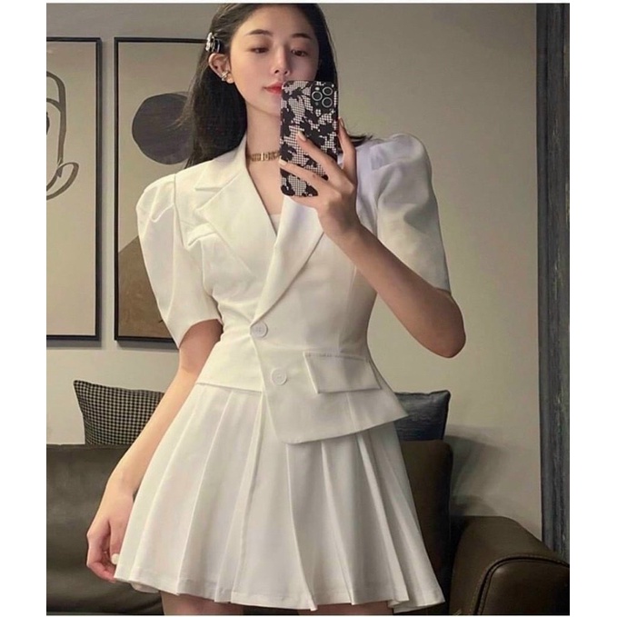 SET VEST CROPTOP + CHÂN VÁY