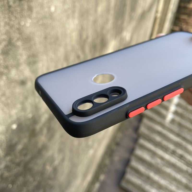 Ốp lưng cứng nhám mờ viền silicon bảo vệ camera cho Xiaomi Redmi Note 7