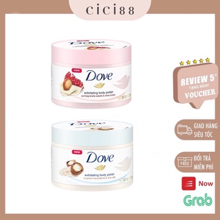 Tẩy tế bào chết toàn thân "DOVE EXFOLIATING BODY POLISH" ĐỨC  225ml