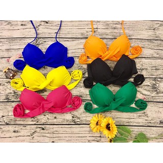Bikini áo ngưc chéo lẻ (xanh, vàng,trắng đỏ)