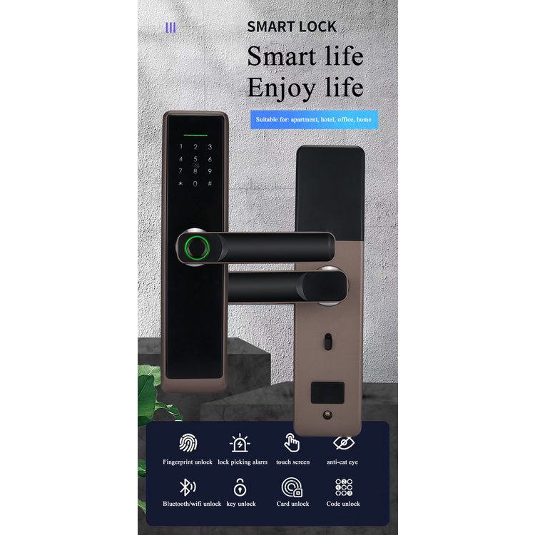 Khóa Thông minh Z1 Kết nối Wifi app Tuya/ Smart Life chuyên dùng cho cửa phòng hoặc cửa chính