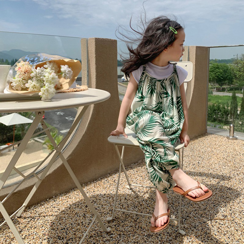 Jumpsuit Hai Dây Thời Trang Hàn Quốc Đáng Yêu Cho Bé Gái