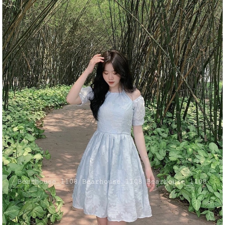 ❌ ĐẦM VÁY CỔ YẾM IN HOA OVANGA 🌷