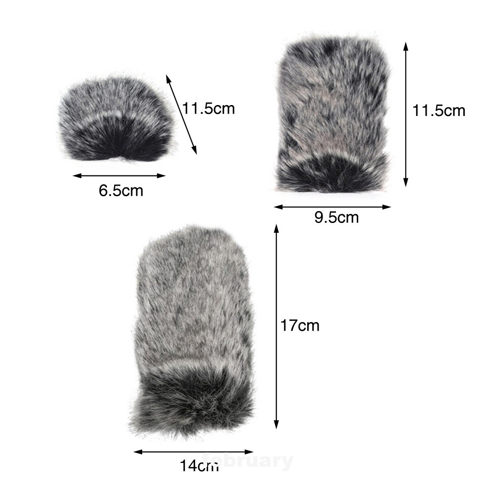 Bọc đầu micrô phối lông thỏ giả loại bỏ tiếng ồn chống bụi thay thế dễ lắp đặt có thể tháo rời
