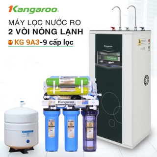 Máy lọc nước ro nóng lạnh 2 vòi kangaroo chính hãng kg09a3 9 cấp lọc - bao gồm tủ cường lực