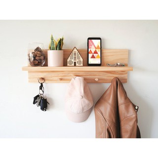 Kệ trang trí treo tường,giá gỗ để đồ HOPPY DECOR, Kệ gỗ gắn tường chất liệu gỗ thông