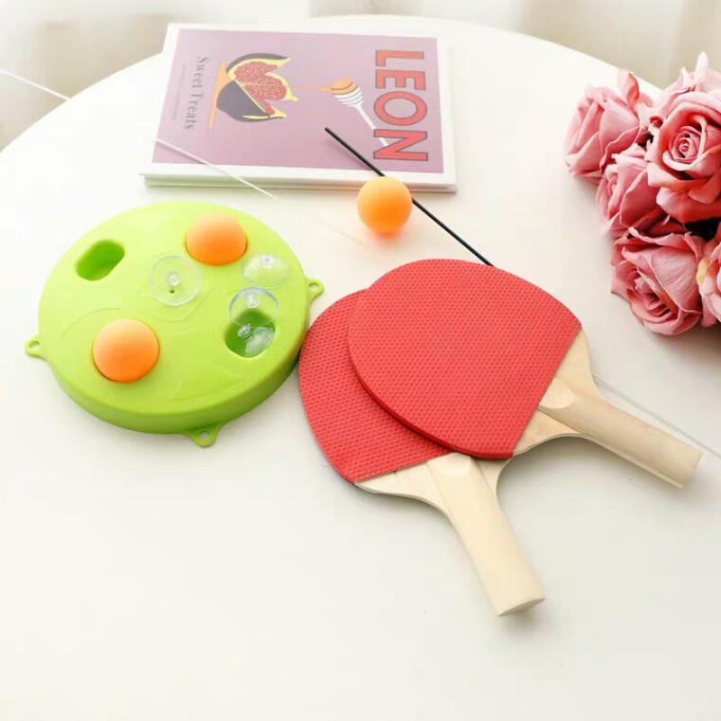Bộ bóng bàn phản xạ cho bé vợt gỗ free tab - đồ chơi thể thao lắc lư tập luyện phản xạ tốt trẻ em CauVang.Shop nk032