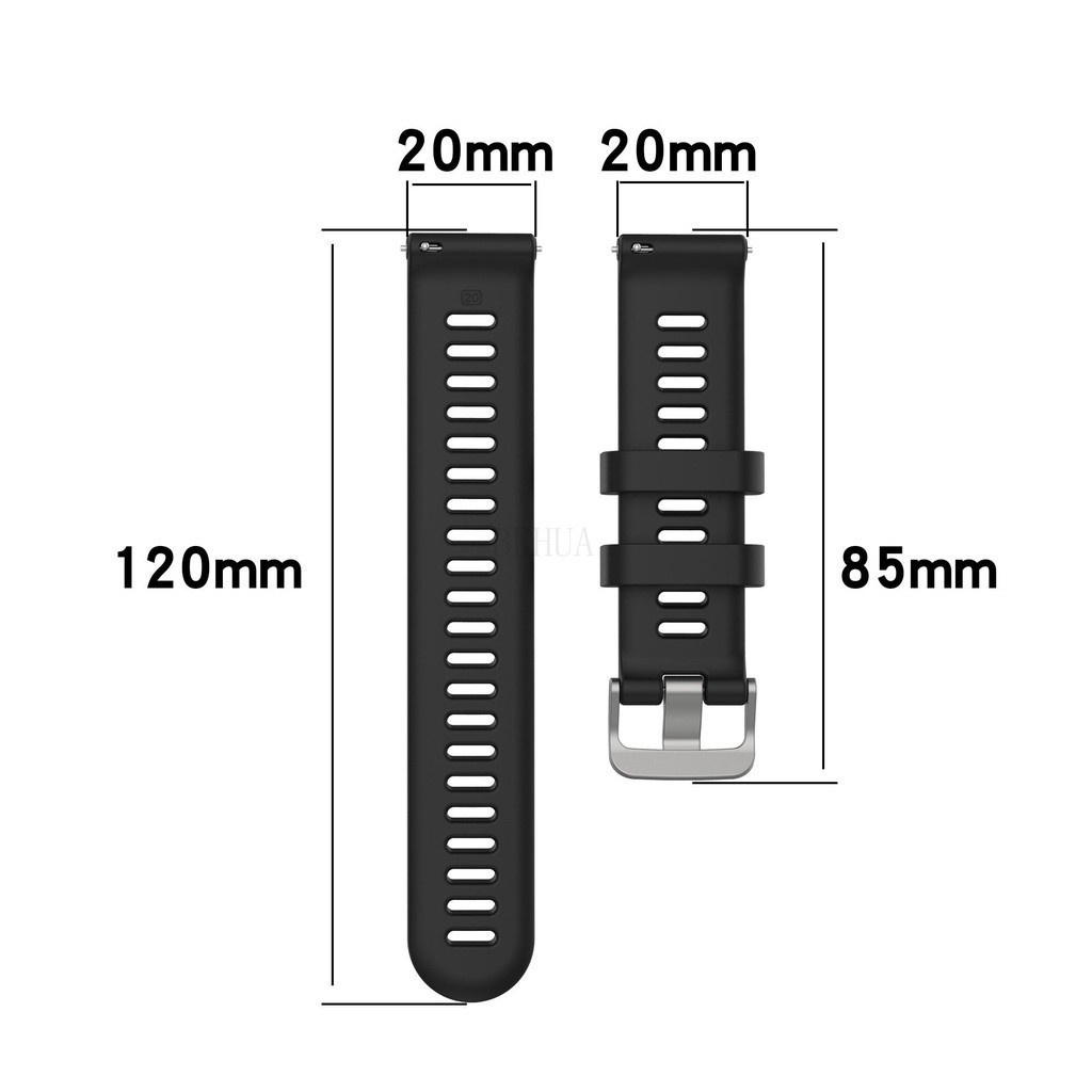 Dây đeo silicon 20mm cho garmin Forerunner 158 55 245 245m 645 Vivoactive 3 / Garmin Venu Sq