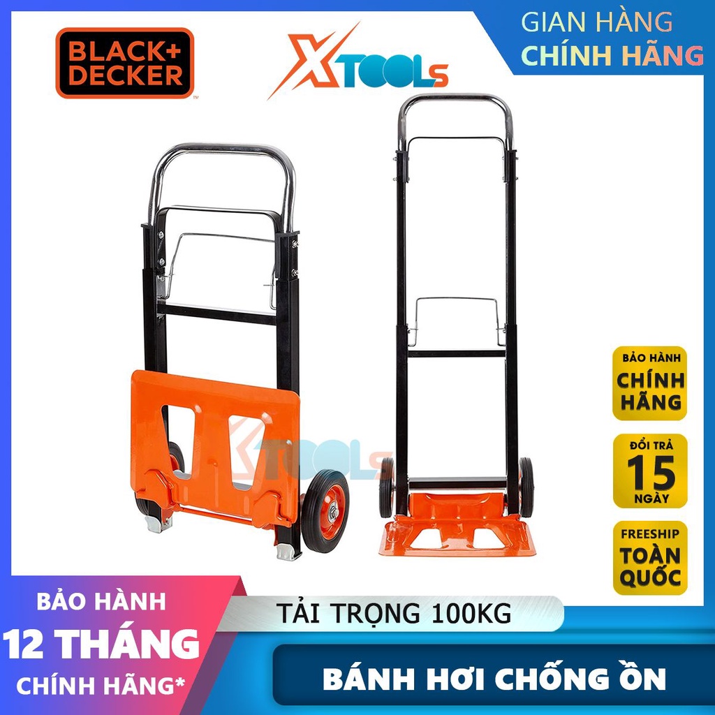 Xe đẩy hàng 2 bánh Black&amp;Decker BXWT-H305 | Xe đẩy tay 2 bánh có thể gấp gọn, Tải trọng 90/100kg [chính hãng][xtools]