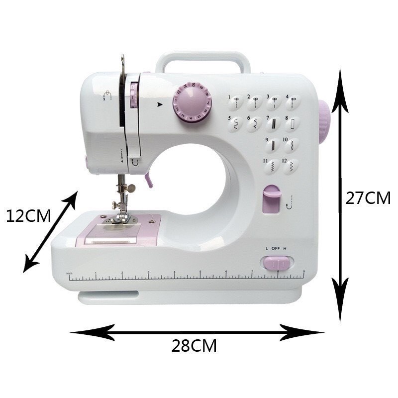 Máy May Mini Gia Đình FHSM505 12 Kiểu May, Có Vắt Sổ