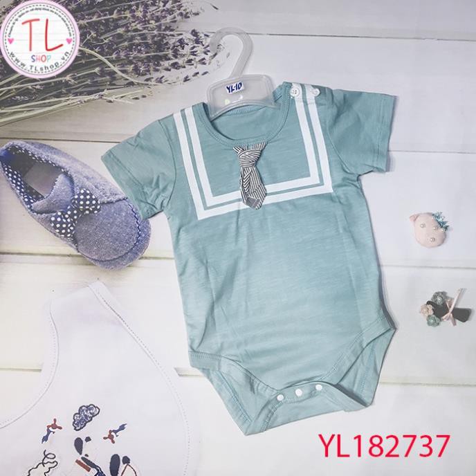 Thời trang trẻ em - Bodysuit thun ngắn cho bé cổ thủy thủ - Quần áo bé trai - Bộ bé trai - Quần áo bé gái - Bộ bé gái