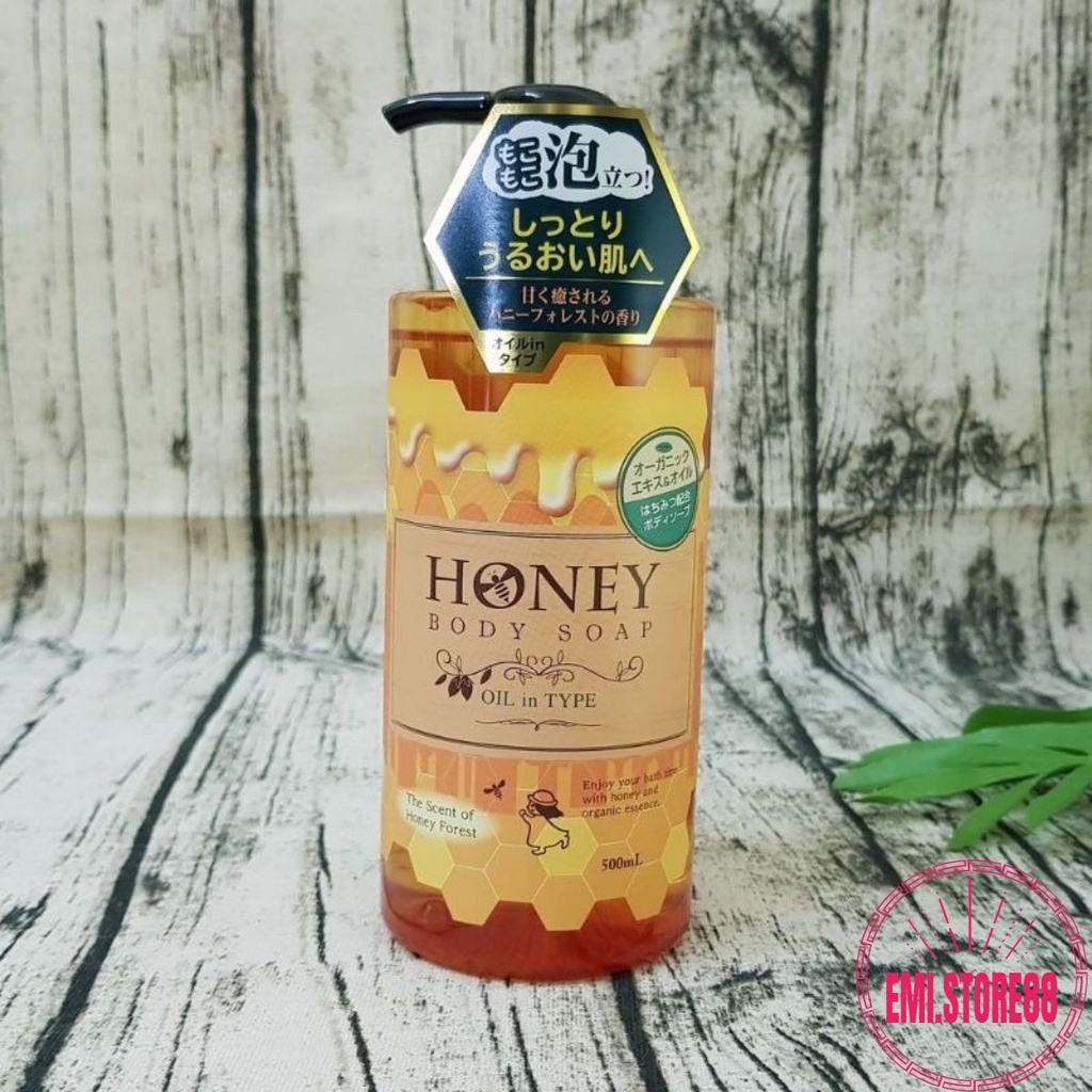 Sữa tắm Honey OLL in TYPE  nhật bản tinh chất mật ong dưỡng da 500ml hàng chính hãng