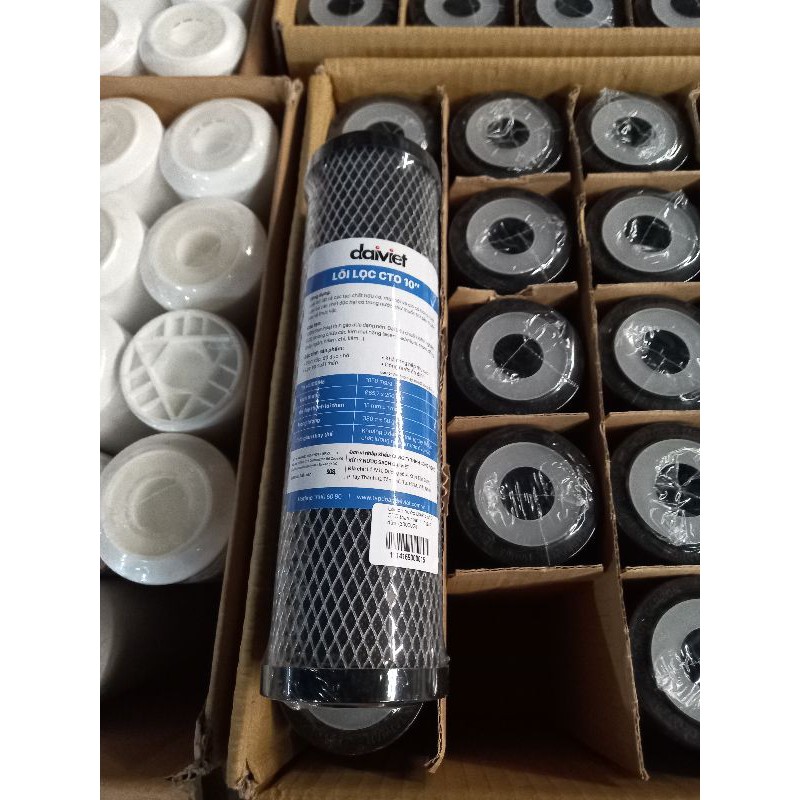 Bộ 3 lõi lọc thô PP, CTO, OCB Đại Việt - CTO than hoạt tính gáo dừa dạng nén | BigBuy360 - bigbuy360.vn