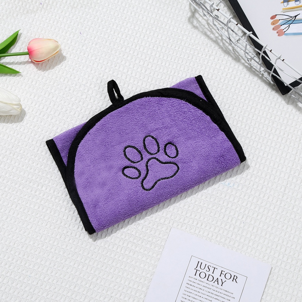 Khăn Choàng Tắm Thấm Hút Tốt Nhanh Khô Có Túi Tiện Dụng Cho Thú Cưng