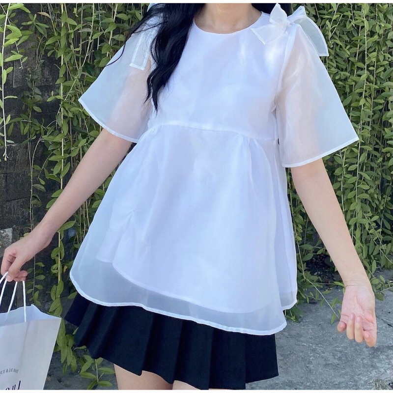 Áo babydoll công chúaFreeshiphàng 2 lớp xinh xỉu