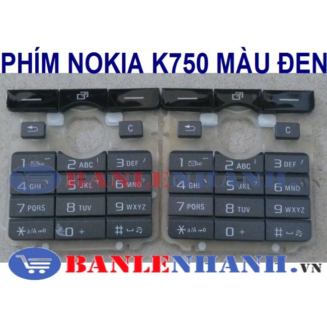 PHÍM NOKIA K750 MÀU ĐEN