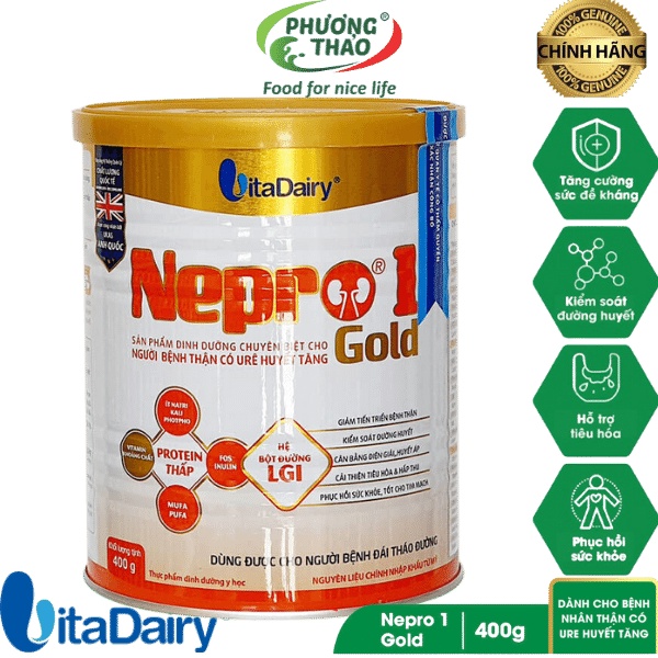 Combo 3 lon Sữa Nepro gold 1 400g/Date mới nhất thị trường T9.2023