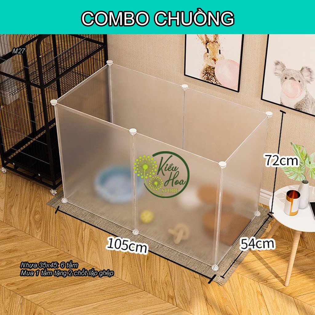 2.COMBO CHUỒNG QUÂY THÚ CƯNG LẮP GHÉP SIÊU HOT (TẶNG KÈM CHỐT, BÚA, DÂY GIA CỐ SẢN PHẨM) (Kiều Hoa Store)