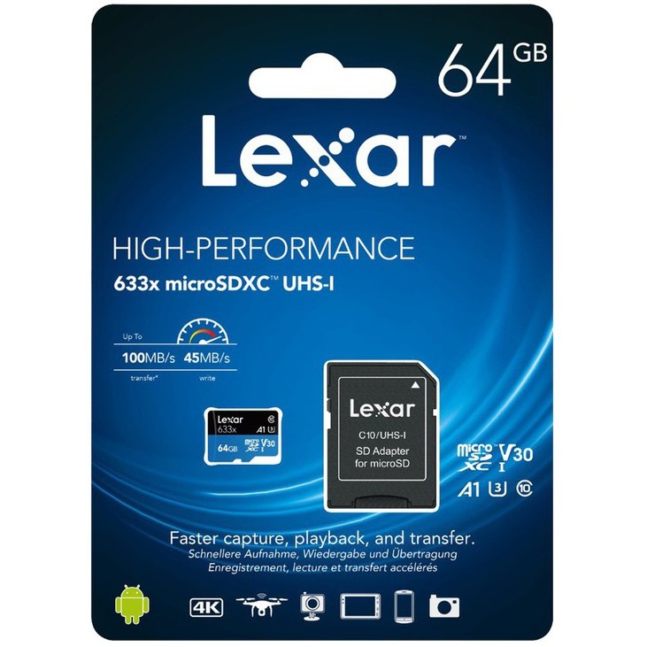 Thẻ Nhớ Chất Lượng Cao  128G 32G 64G LEXAR CLASS 10 - 80MB/S - Phù hợp lắp CAMERA IMOU C6N RANGER C6CN C1C BH 5 NĂM | BigBuy360 - bigbuy360.vn