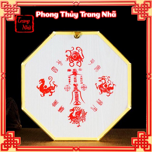 Gương Bát Quái La Kinh hình thái cực âm dương treo cửa trấn trạch - Nhiều cỡ