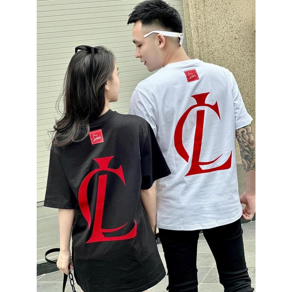 Áo Phông LC Trơn ❤ Áo Thun Tay Lỡ Logo In Chìm Chất Cotton Dày Dặn