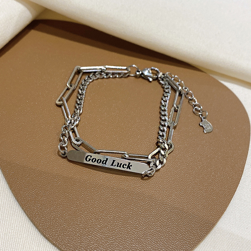 Vòng đeo tay thép titan thiết kế cá tính thời trang theo xu hướng trẻ trung