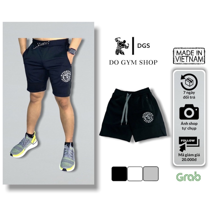 Quần thun nam thể thao DO GYM SHOP logo thêu thun poly 4 chiều thoáng mát