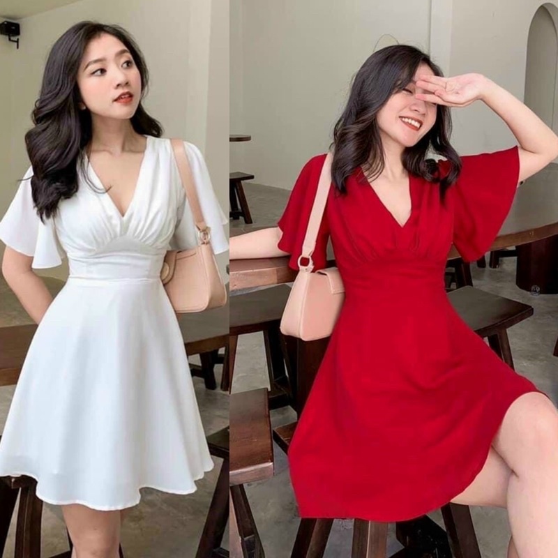 Đầm dạo phố tay rũ dễ thương