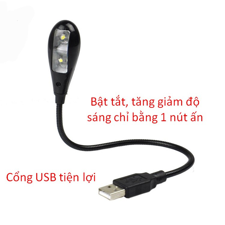 Đèn led cổng USB có công tắc điều chỉnh độ sáng [ĐƯỢC XEM HÀNG TRƯỚC KHI THANH TOÁN]