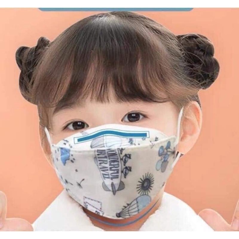 Set 50 khẩu trang 4D kf94 trẻ em hàng chính hãng