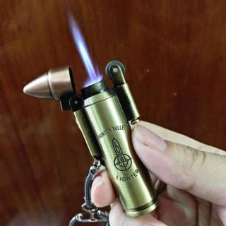 Bật lửa khò gas đá hình viên d.an móc khóa (kim loại)